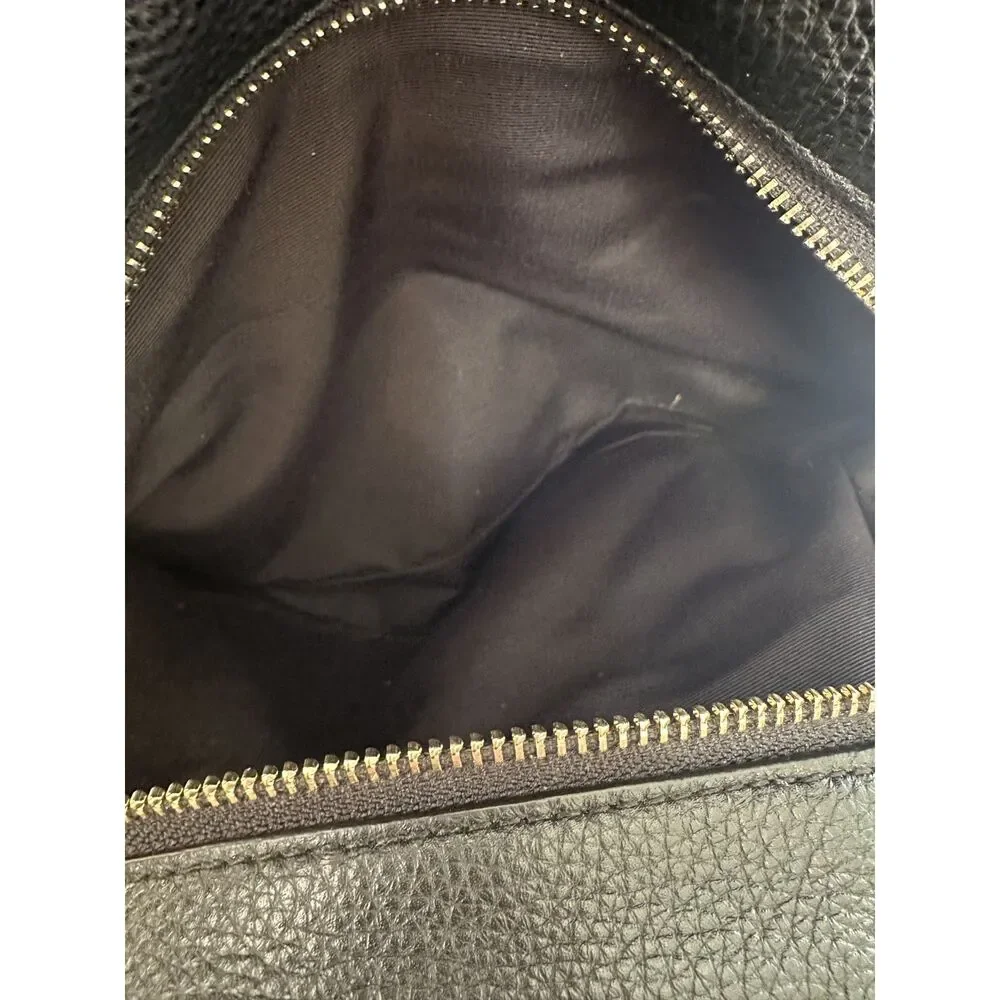 Coach Madison Phoebe Shoulder Bag Black Pebbled Leather Satchel Purse